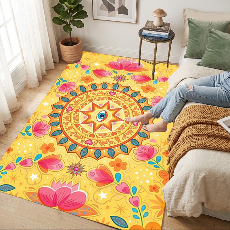 Floral Mandala Living Room Nonslip Area Rug Soft Carpet For Bedroom Game Playroom Sofa Office Home Decor Doormat Christmas Gift C929290