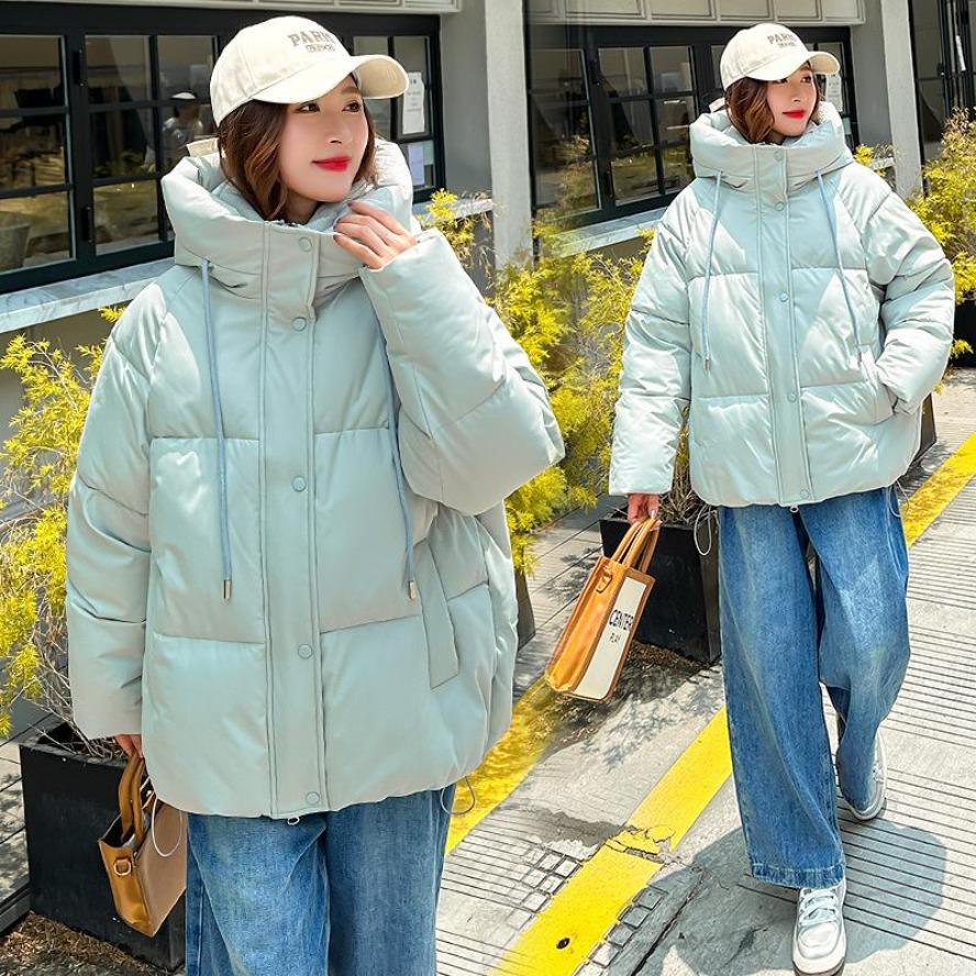 Women Jacket Winter Hooded Women's Cotton Coats Thickened Female Bread Clothes Comfortable and Youthful Outerwears