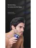 Men's Rechargeable Portable Electric Double-Head Shaver, Washable with Magnetic Blade.