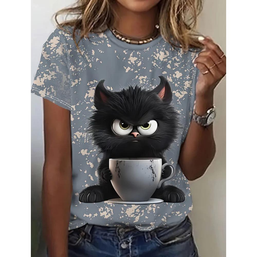 Summer Cute Animal 3D Printed Women's Shirt Short Sleeve Casual Harajuku Fashion T-Shirt Top