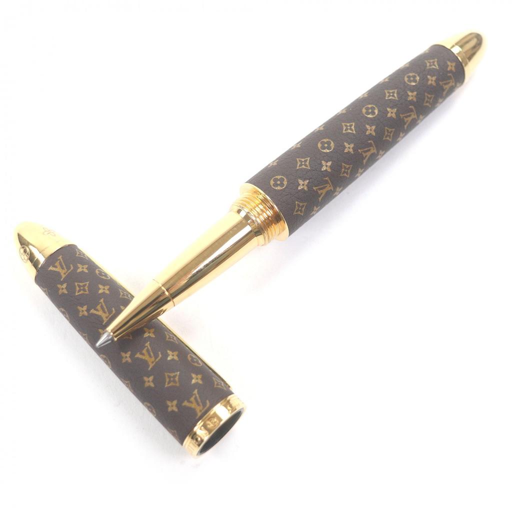 Great LOUIS VUITTON Ballpoint pen Rollerball Pen Dock Monogram Used