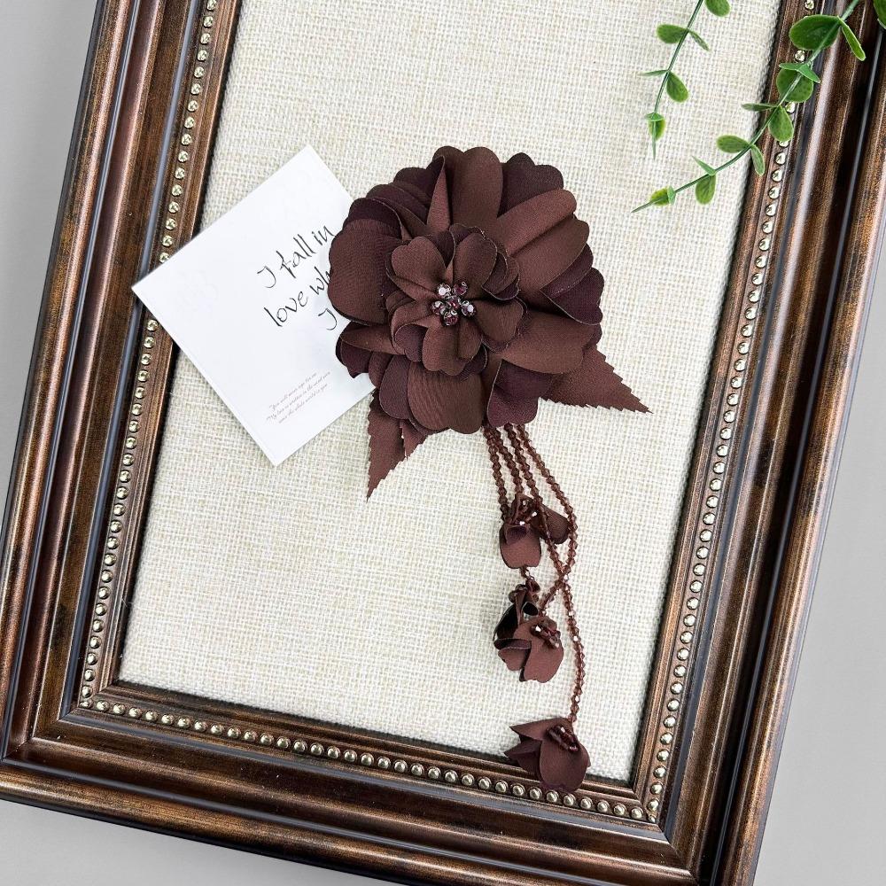 Multi-Layer 3D Petal Tassel Applique Flower DIY Craft Embellishment Hair Accessories
