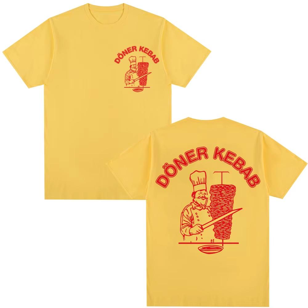 Doner Kebab T Shirt Funny Graphic T-shirt Men's Cotton Short Sleeve Gothic Harajuku Summer Streetwear Oversized Unisex Tops