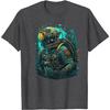 Steampunk Deep Sea Diver Graphic Tee Retro Scuba Suit Print Mens Casual Tshirt