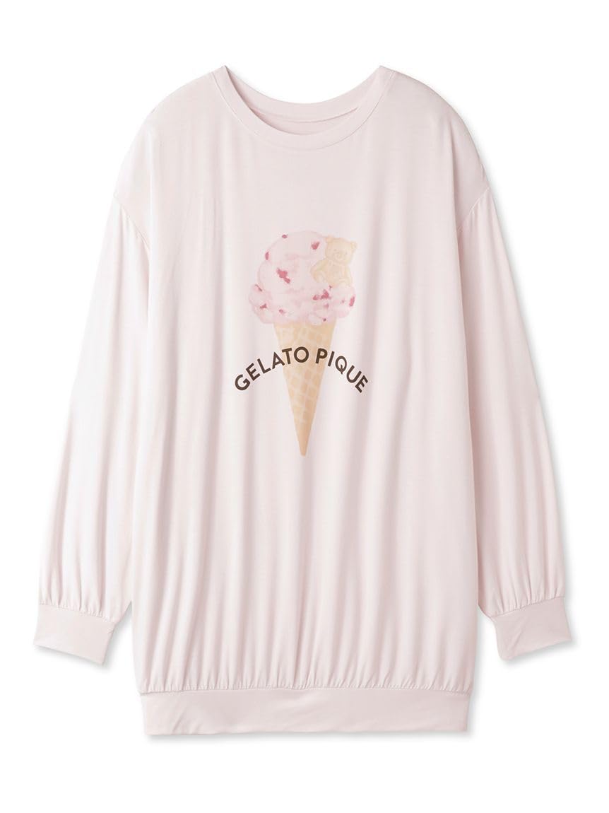 

Gelato Pique Hot Fabric Big Long PWCT235219 Free Size One-Point T-Shirt Women s Pink, рожевий