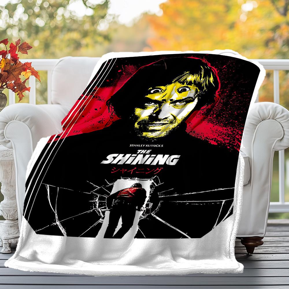 1pc The Shining Outdoor Flannel Blanket Soft Plush Decor for Picnics, camping,Bedroom, Playroom, or Lunch Break, Perfect Gift