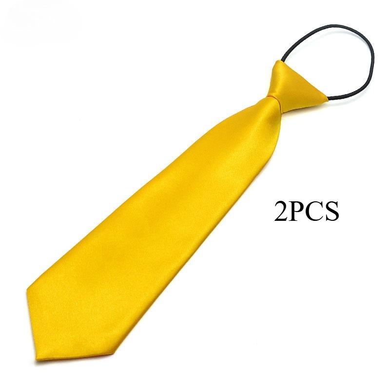 Children's Team Performance Convenient Tie Korean Version Solid Color Baby Casual Lazy Rubber Band Tie