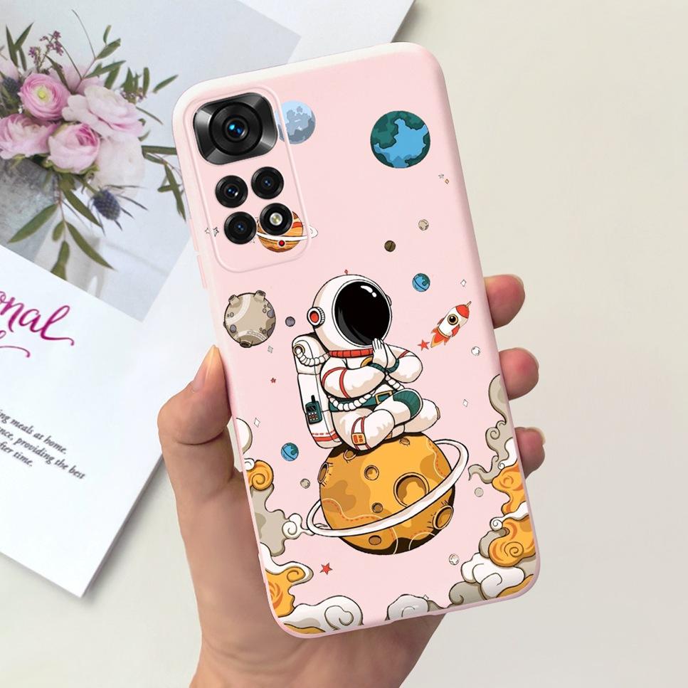 New For Xiaomi Redmi Note 11 4G Case Cute Cartoon Soft Silicone Shockproof Cover For Redmi Note11 4G 2201117TG Bumper Phone Case