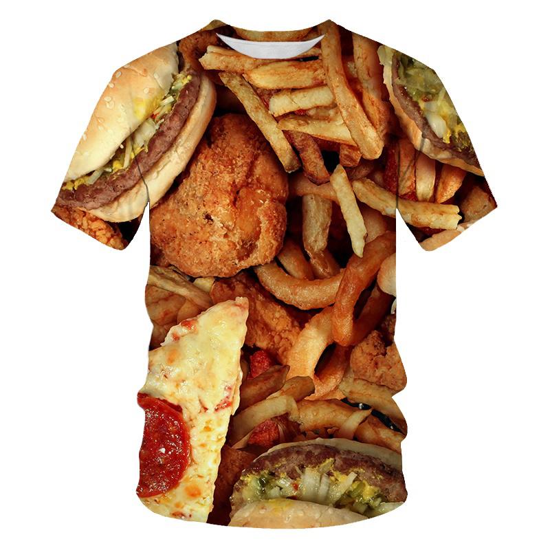 Creative Taco Tuesday Graphic T Shirt for Men Tops 3d Printed Hamburger   T-shirt Women Streetwear Oversized Summer Short Sleeve