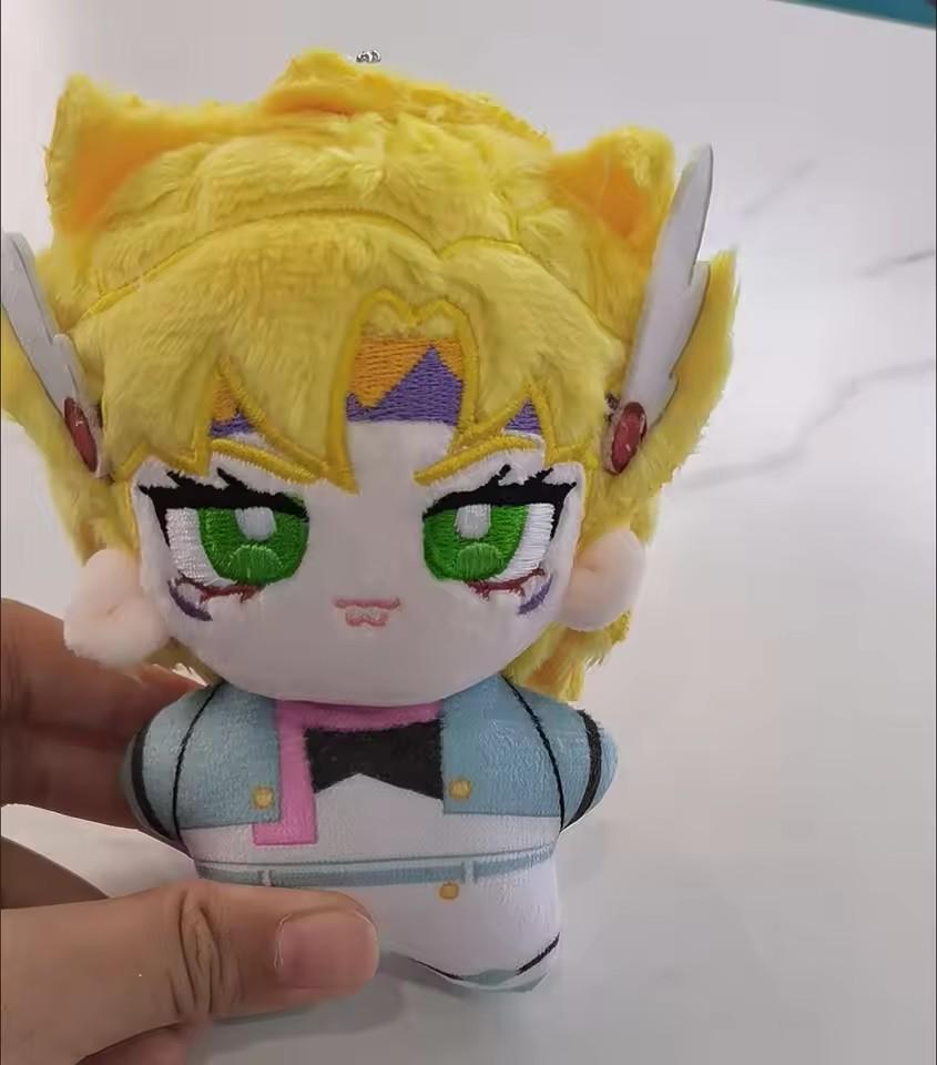 10cm Anime Caesar Anthonio Zeppeli Plüschfiguren Cosplay Baumwolle Gefüllte Plüschpuppen Spielzeug Anhänger Schlüsselanhänger Geburtstag Weihnachten Geschenke gray