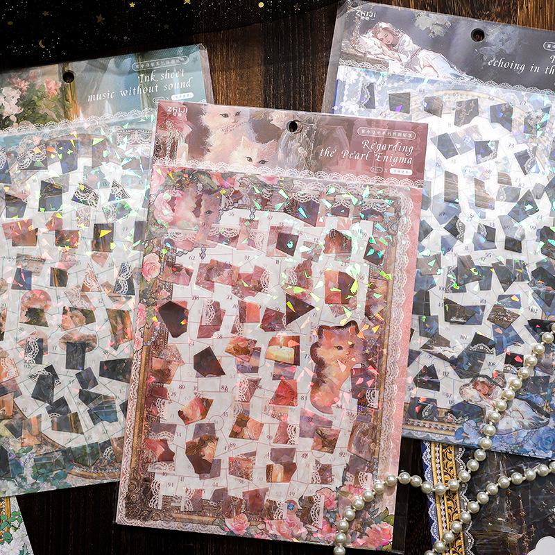 Retro Scenery Puzzle Stickers: Foggy Secret Series - 3 Styles