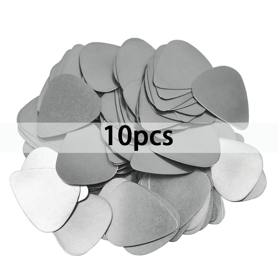 10/20pcs Stainless Steel Guitar Picks String Instrument Mental Paddles for Bass Ukulele Musical Universal Accessories XJM