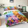 Winnie The Pooh Bear Bedding Set Duvet Cover Queen With Pillowcase 3d Children'S Bedding Set Universal Suitable For Children