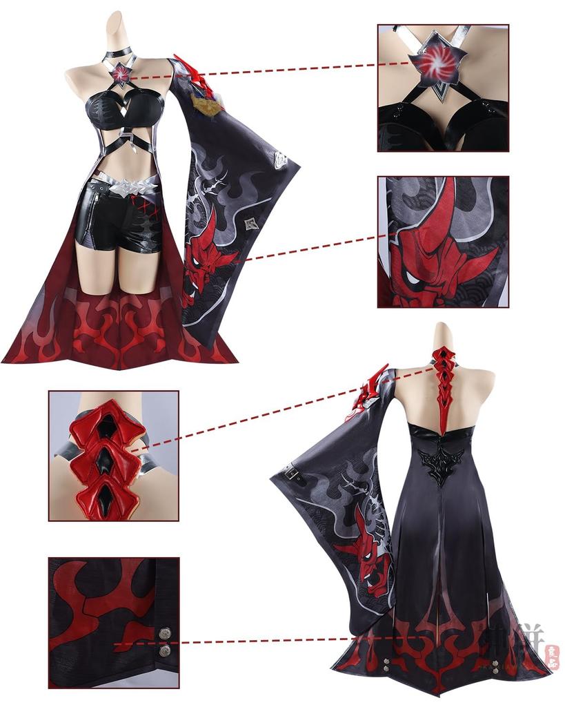 Acheron Cosplay Costume Raiden Wasuregawamori Mei from Star Adult Costume for School and Stage Performances Size [High-Quality Product] (Includes Wig)