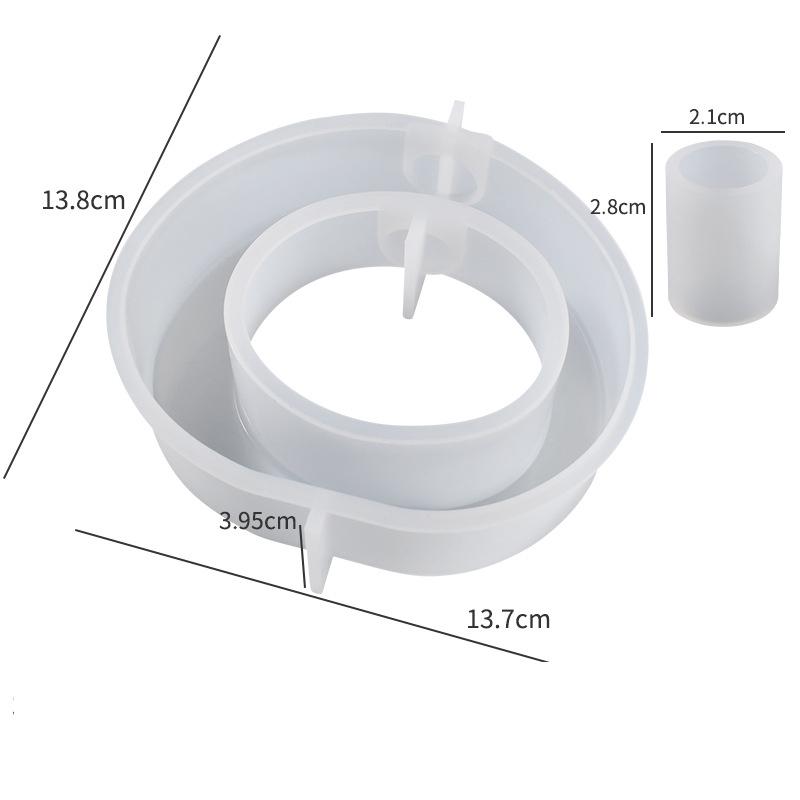 Epoxy Resin Crystal Glue Mold Oval Square Hydroponics Test Tube Flower Nursery Table Vase Silicone Mold