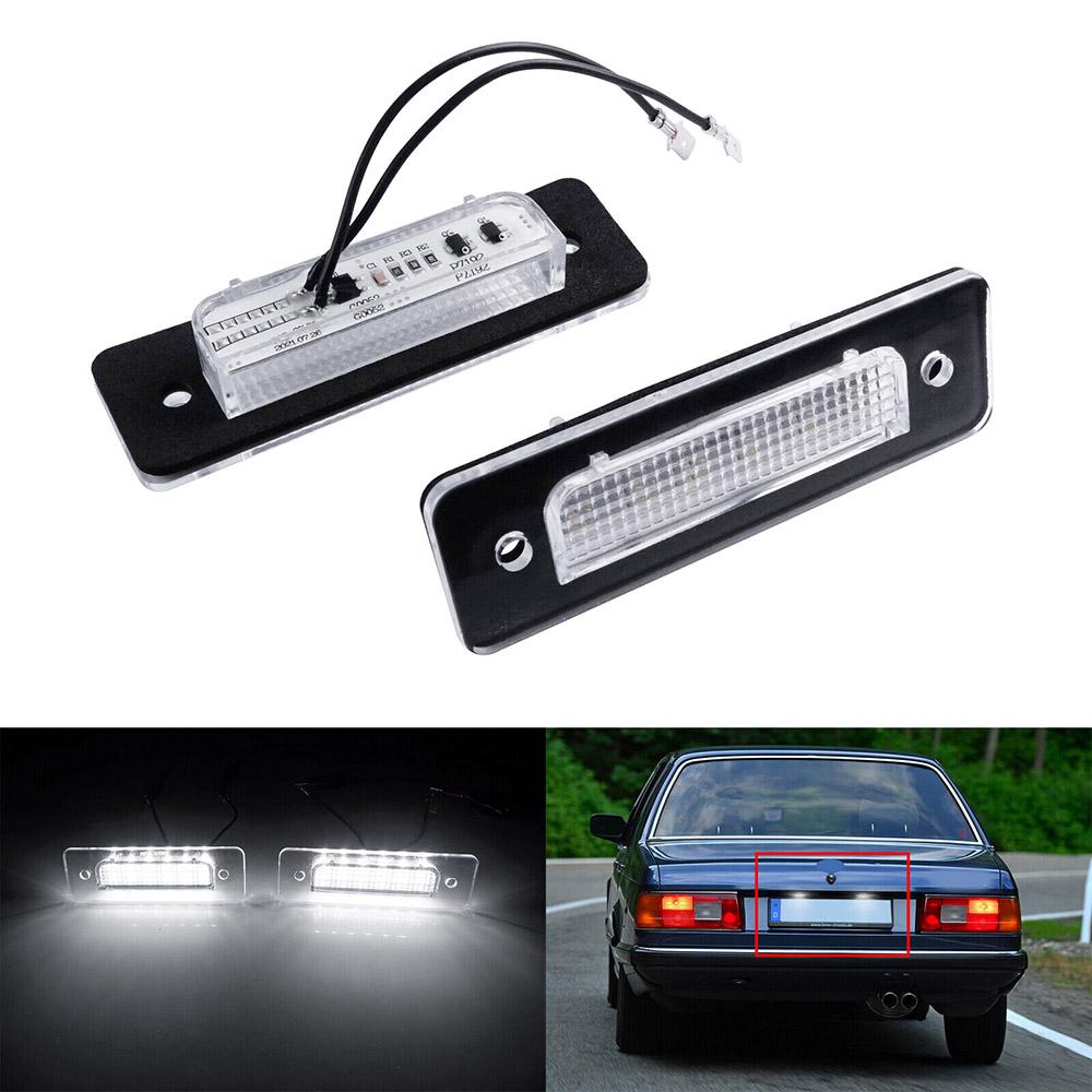 2x LED License Plate Light Lamp For BMW 3' E30 5' E28 E12 7' E23 Z1 63261372766