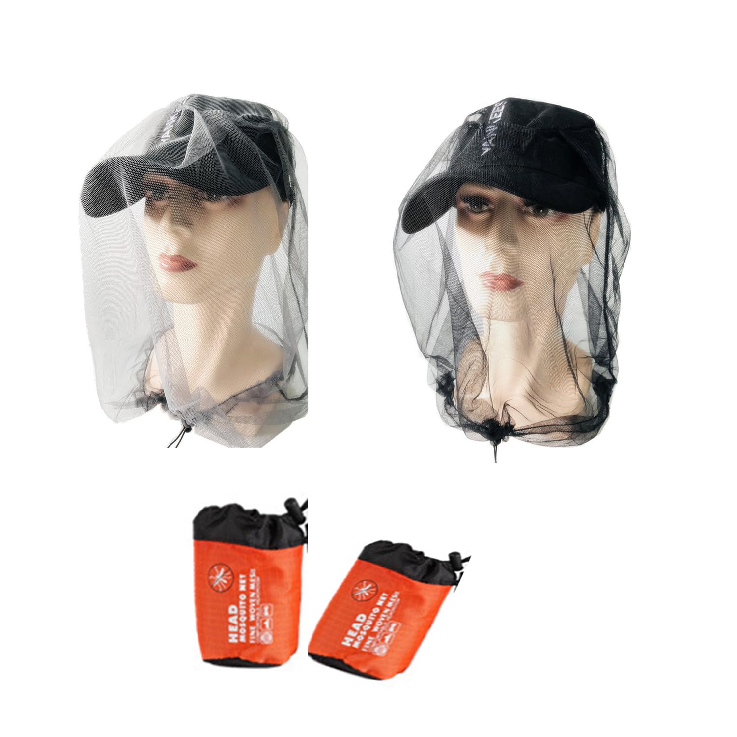 FuoooooGui Mosquito Repellent Insect Repellent Net, Set of 2 (Gray