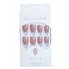 10 Pcs Handmade Minimalist Almond French Press On Nails With White Borders Suitable For All Skin Tones For Women