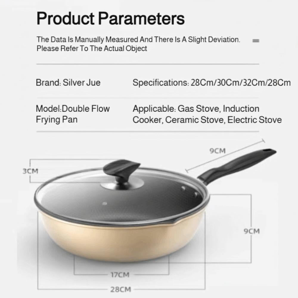 Non-Stick Surface Nonstick Wok Scratch-Resistant Coating Multi-Functional Fry Pan  All Stoves