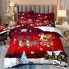 Bedding Santa Three-Piece Set 3D Printed Duvet Cover