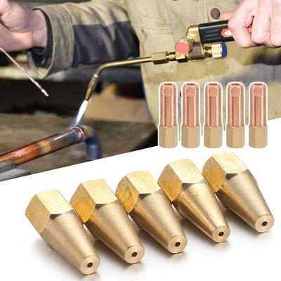 5Pcs/Set Welding Accessory Gas Brazing Torch Nozzle Propane Acetylene Oxygen Welding New Torch Tip