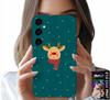 Etui Do Samsung Galaxy A13 5G - Renifer Na Zielonym Tle Świąteczne Wzory