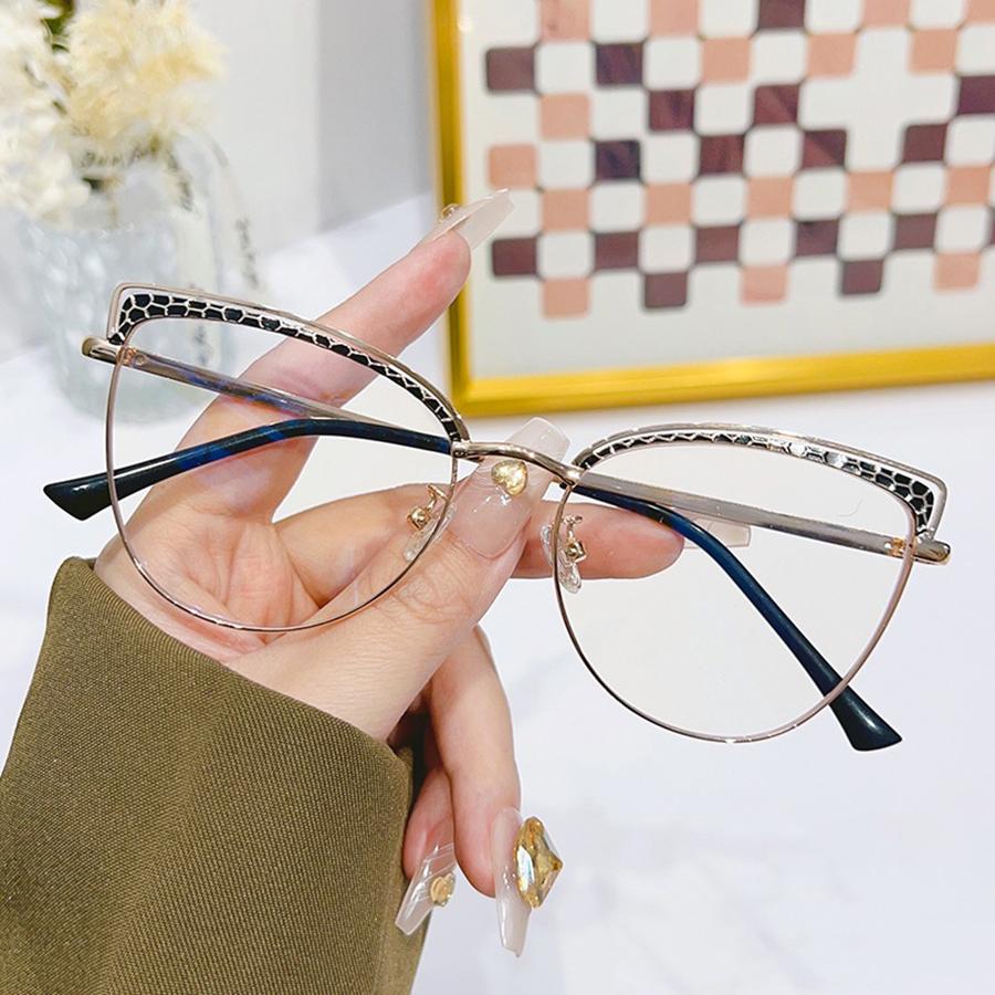 

Модная оправа для очков, очки «кошачий глаз», неполяризованный модный аксессуар золотой