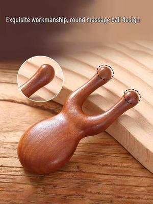 Portable Sandalwood Meridian Massage Comb for Head and Face