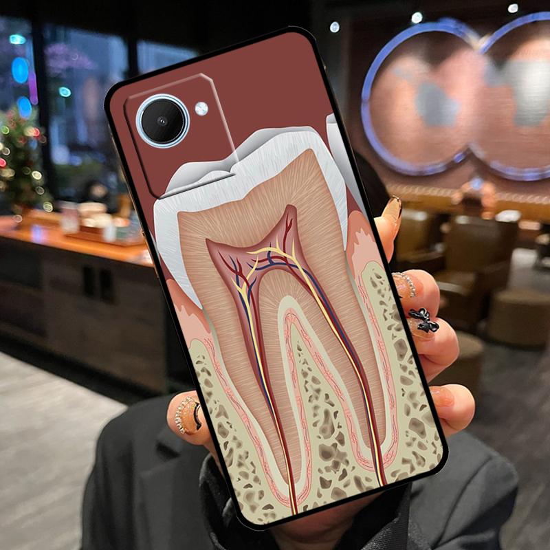 Human Tooth Anatomy Case For Realme 12 Pro Plus 11 13 14 15 GT6 GT7 Pro C55 C51 C53 C25 C63 C61 C65 C67 C71 C75