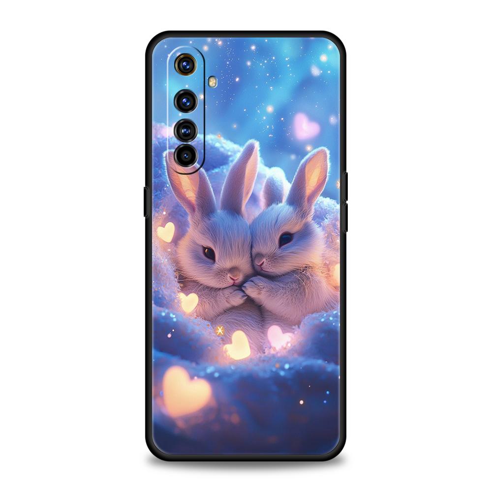 

Чехол для телефона для Oppo A17 A31 A54 A57 A78 A79 A80 A98 Find X5 X6 Reno 10 11 12 13 F Pro Мягкий ТПУ Чернила и акварель Кролик Искусство Oppo Find X5