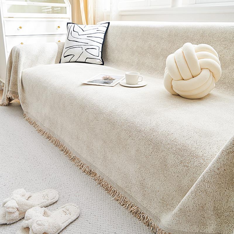 Chenille Vier Jahreszeiten Universal Sofabezug Universalbezug Rutschfest Schmutzabweisend Sofahandtuch Vollbezug Stoff Hochwertig Staubdicht Sitzkissen