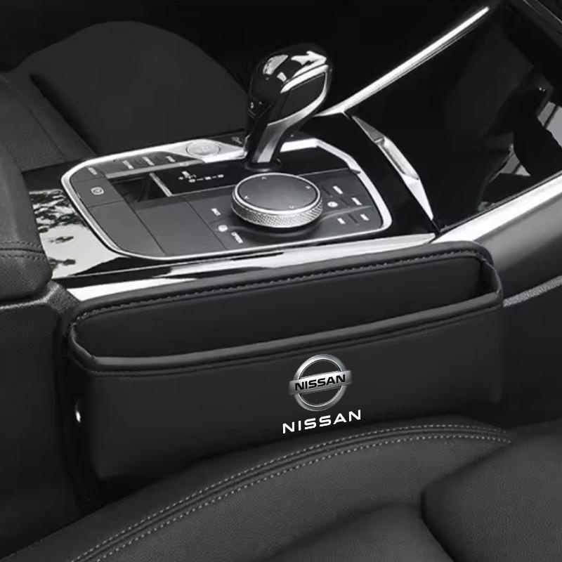 CFEUGT1 Leather Car Seat Gap Organizer Multifunction Storage Pocket For Nissan J10 X-Trail Qashqai Juke Leaf Micra NOTE Patrol Pulsar