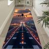 Airplane Runway Rug Kids Aviation Play Mat Non-Slip Living Room Cotton Base Bedroom Home Decoration Carpets