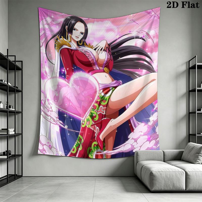 Boa Hancock Wall Tapestry Aesthetic Wall Hanging Printed Fabric Blanket Decorative Tapestries For Bedroom Living Room Home Decor