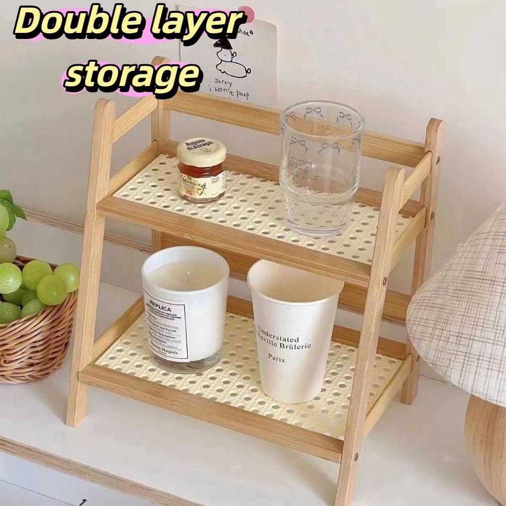 Space-saving Wooden Storage Shelf Steady Cosmetics Storage Shelf Kitchen Shelf  Dorms