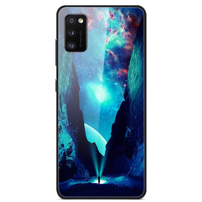 Para Samsung A41 Funda A31 A71 A51 Cristal Templado Cubiertas Traseras Rígidas Para Samsung Galaxy A51 Fundas de Teléfono Fundas Protectoras Coque A 41