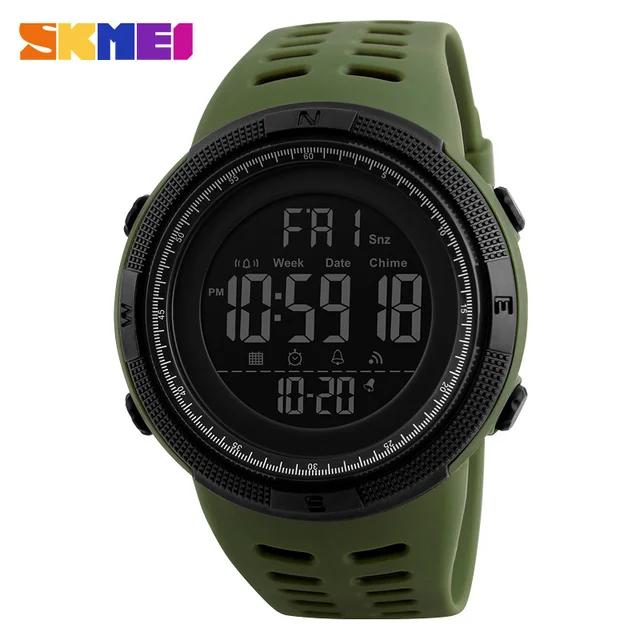 SKMEI 1251 Sports Digital Watch for Men Waterproof Military Electronic Student Mens Wristwatches Alarm Clock 1560 Reloj Hombre