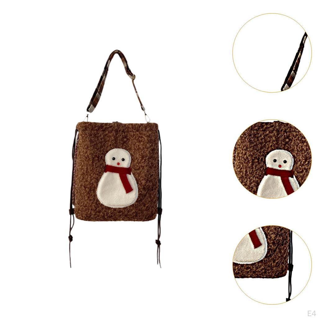 Christmas Shoulder Bags Cartoon Rucksack for Shopping Backpacking Camping Street