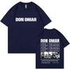 Rapper Don Omar Harajuku Graphics T-shirts Men's Womens Double Sided Print Gothic Short-sleeved O-Neck Cotton Streetwear Tshirts
