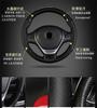 38cm Deluxe Carbon Fiber Universal DIY Hand Sewing Car Steering Wheel Cover Trim
