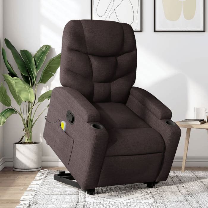 VidaXL Fauteuil Inclinable de Massage, Chaise de Relaxation avec Dossier et Repose-pied Réglables, Siège de Salon Salle de 3204613