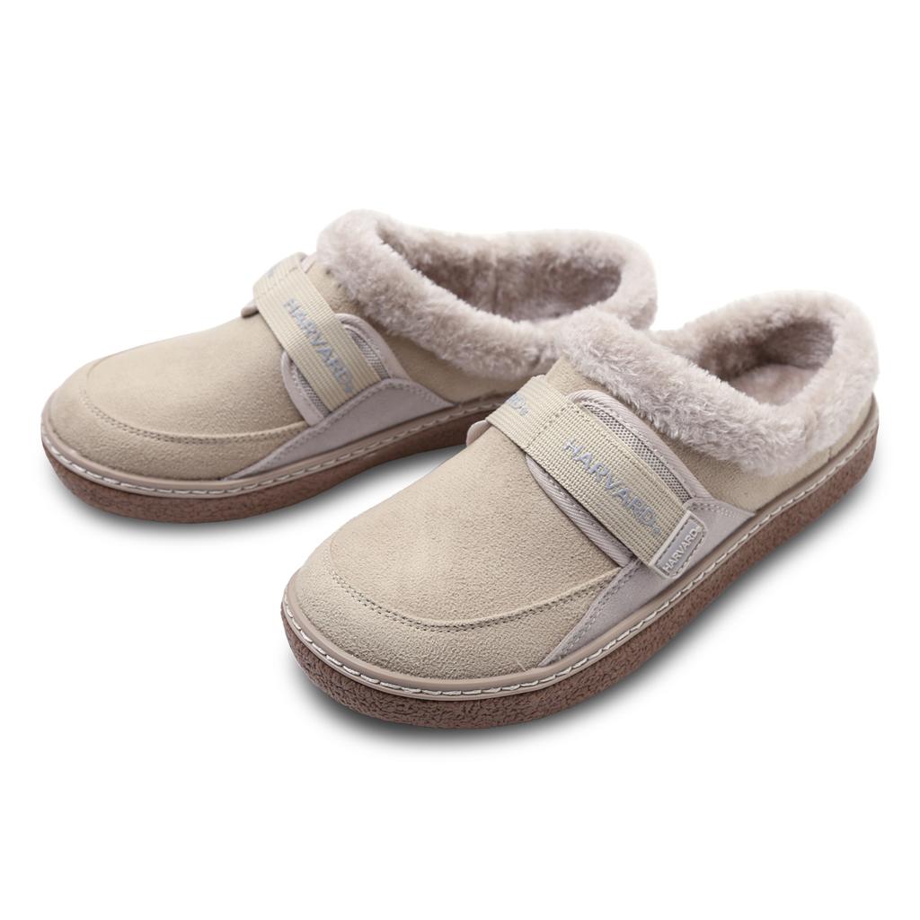 Harvard Shoes Inveno Unisex Fur Slip-Ons Beige