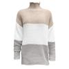 Women's Splicing Sweater Casual Knitting Loose Long Sleeve Pullover