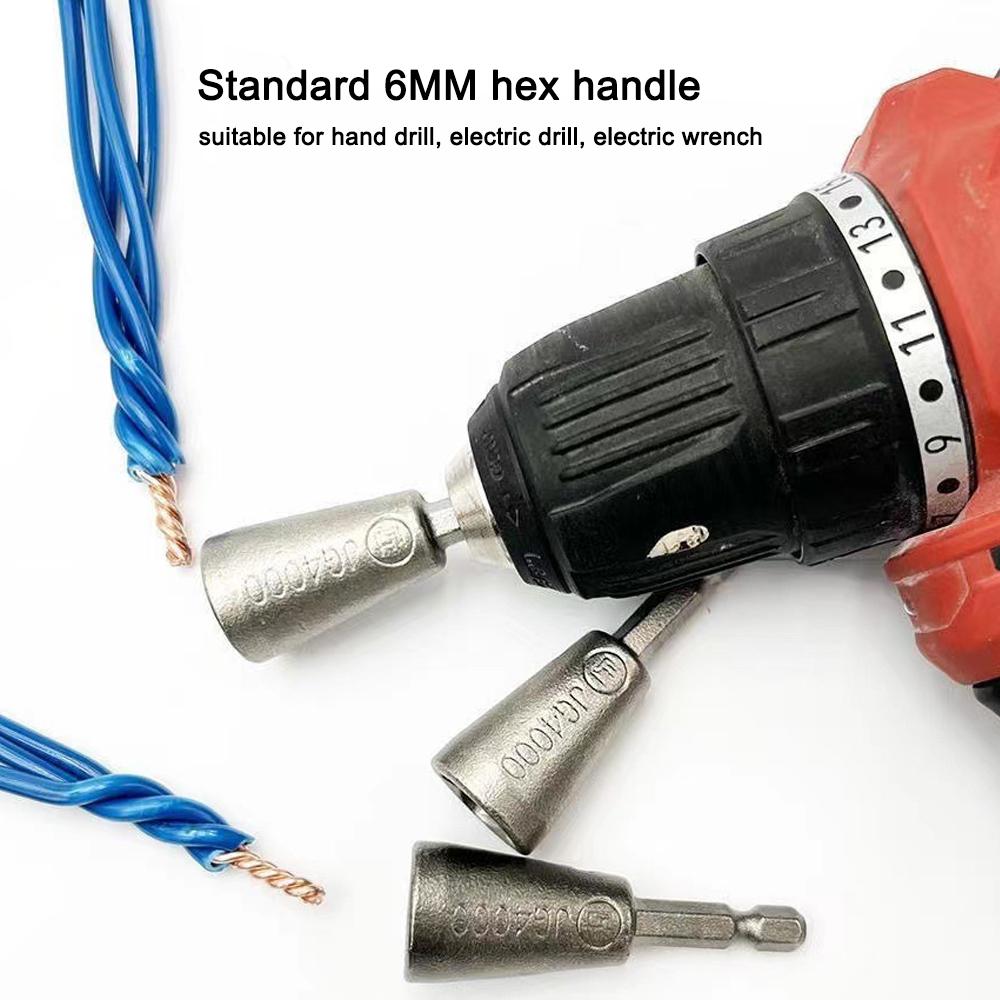 2,5-6   Elektrische Drahtverdrillwerkzeuge 6 mm Sechskantgriff Elektriker Schnell Kabel   für Bohrmaschine, Schlagbohrmaschine und Elektroschrauber