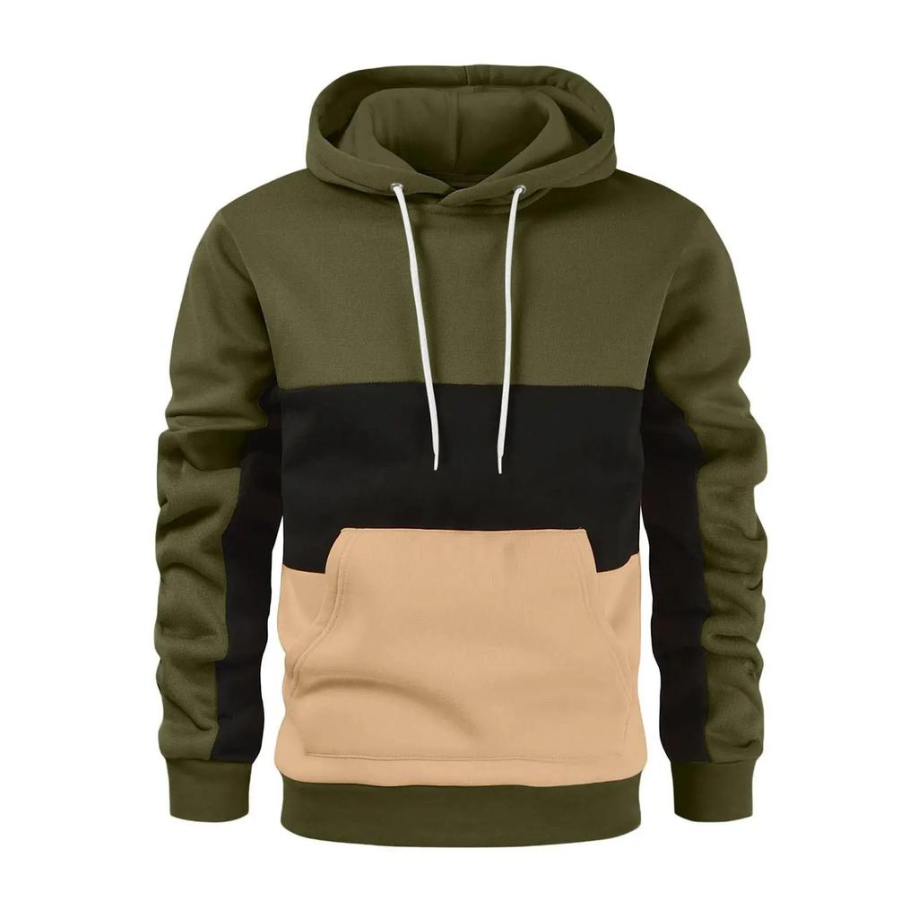 Farbblock-Sweatshirt, Herren-Hoodie mit Farbmuster, neue Herbst- und Wintermode für Herren