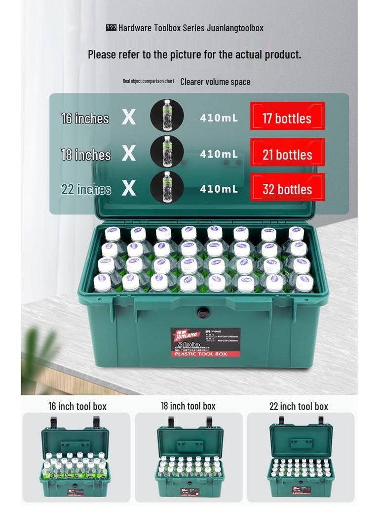 Multifunctional Large Industrial-Grade Toolbox for Home and Car