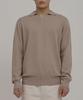 GOLDPERCENT Viscose Soft Cozy Collar Knit (Beige, Men)