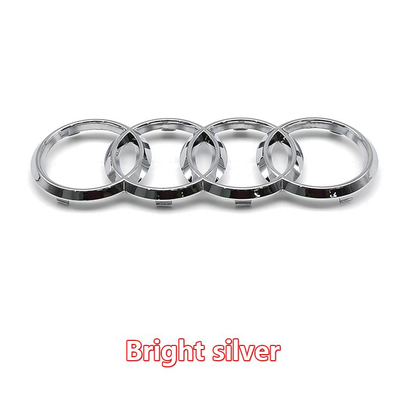 4 Ring For q2 A3 A4 A5 A6 A7 Q2 Q3 Q5 Q8 TT Sline ABS Car Hood Front Bonnet Grill Rear Trunk Emblem Sticker Decal Logo Badge
