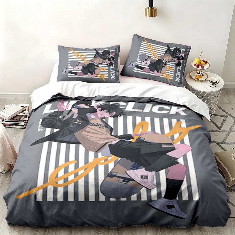 Link Click 3pc set Perfect for bedroom use Comfortable bedding set includes a duvet cover and two pillowcases Ideal birthday or Christmas gift