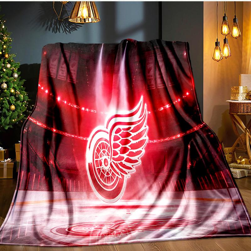 Red Wings Flannel Blanket, Use for Birthday/Holiday Gift, Soft Blanket for Sofa/Bed/Camping/Office/Tourism Use,All Seasons